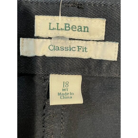 L.L.Bean Men's Blue Cotton Dress Pants With Button & Zipper Closure Size 18 - Picture 8 of 14